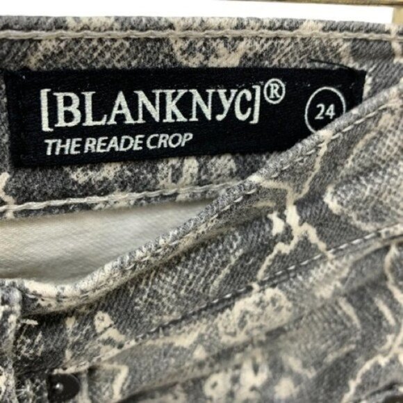 Blank NYC Snake Print Cropped Skinny Jeans Size 24 NWT - Picture 11 of 13